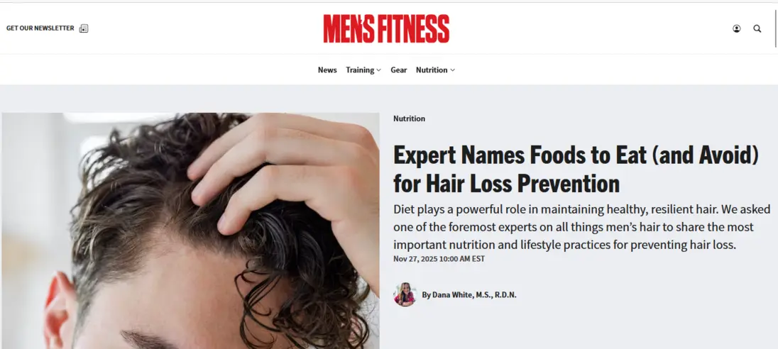 Dr Lopresti Shares Hair Nutrition Tips In Mens Fitness